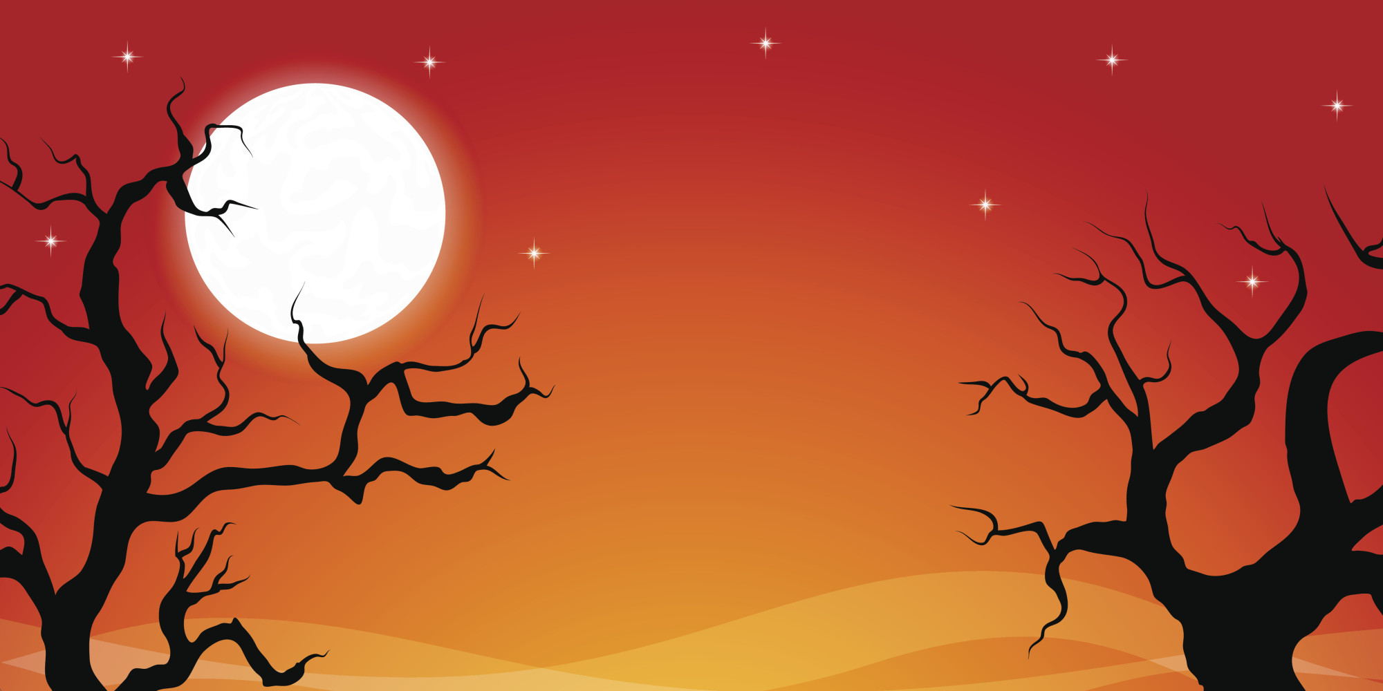 halloween background with a full moon night